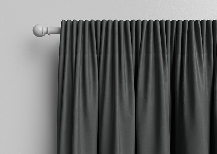 Kyoto Faux Silk, Anthracite - Made to Measure Curtains - Image 10